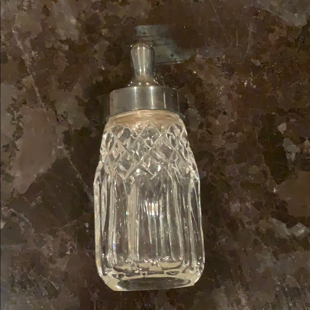 Vintage Waterford Crystal Sterling Silver bottle